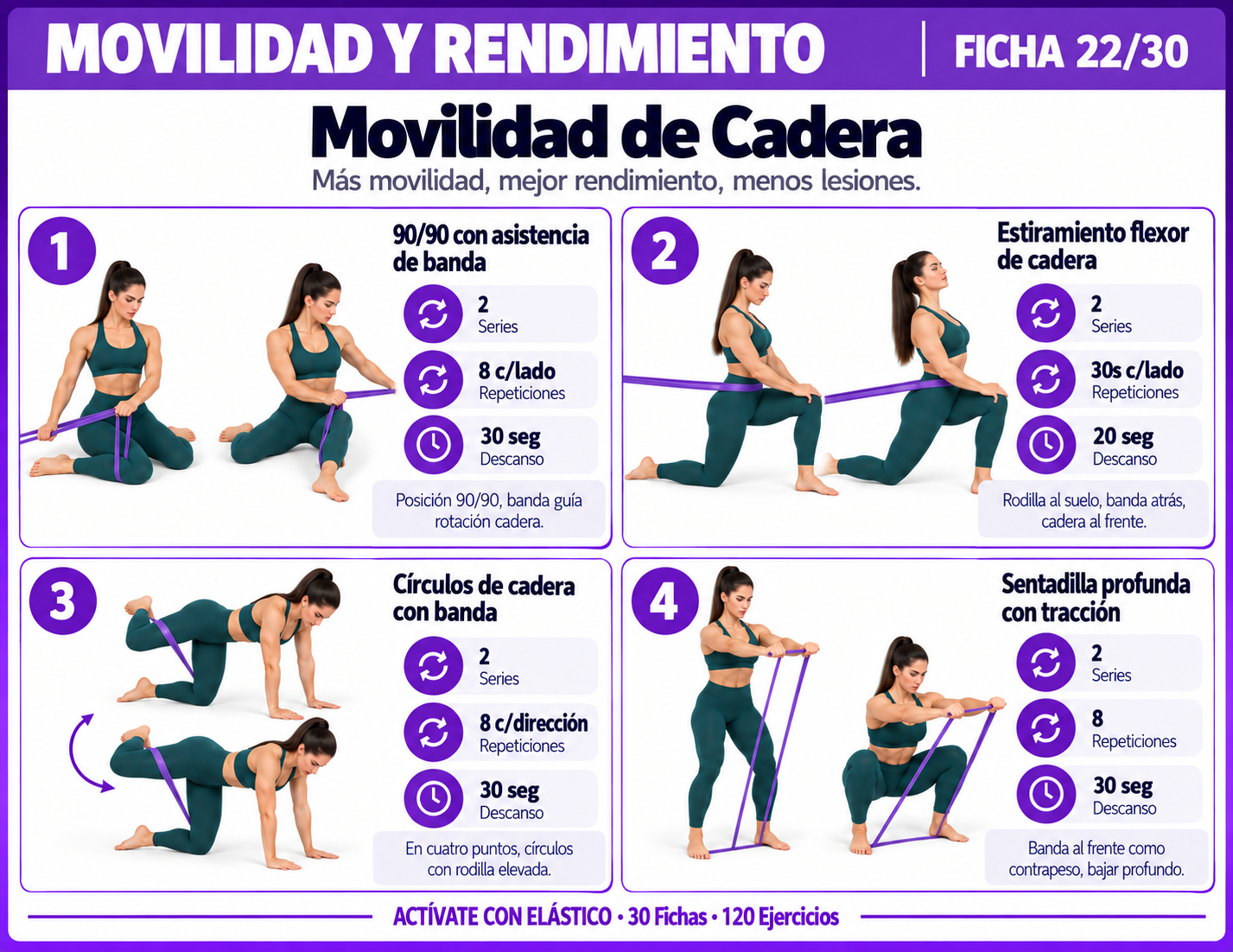 Muestra de fichas: Movilidad y Rendimiento
